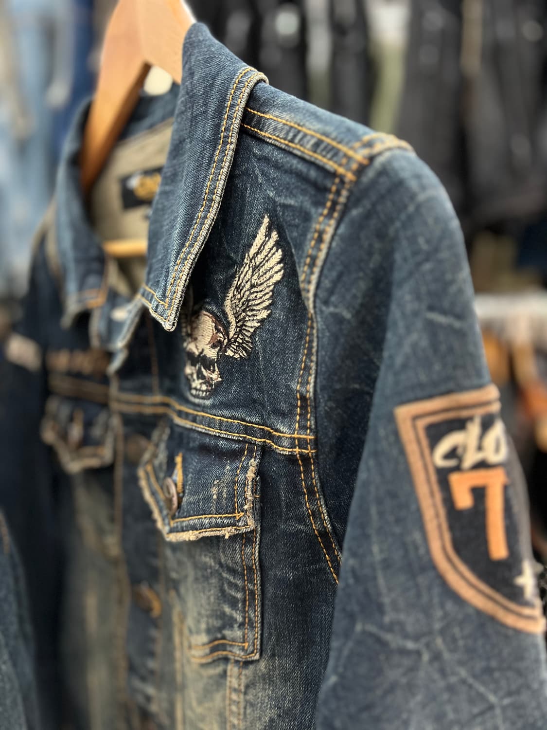 워싱자수 청자켓  상품이미지3