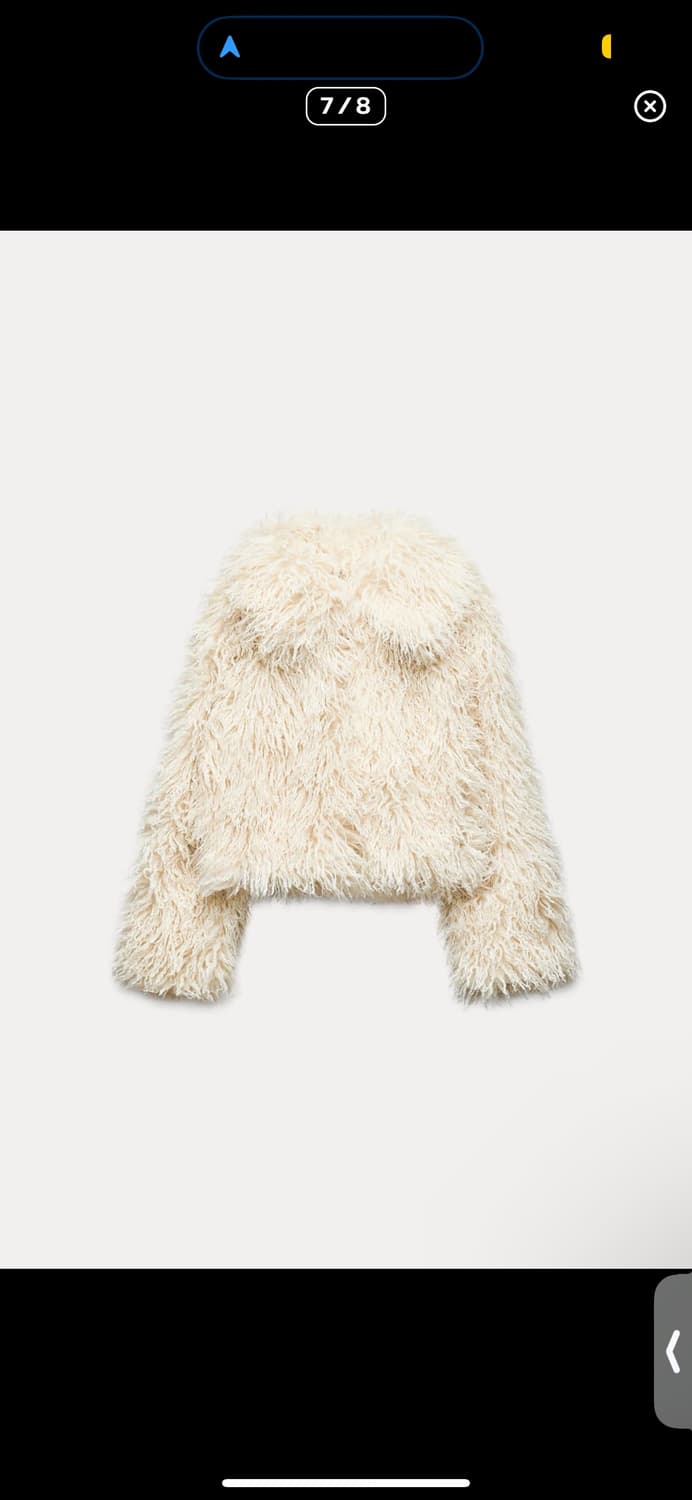 자라 아이보리 퍼자켓 새상품 상품이미지4