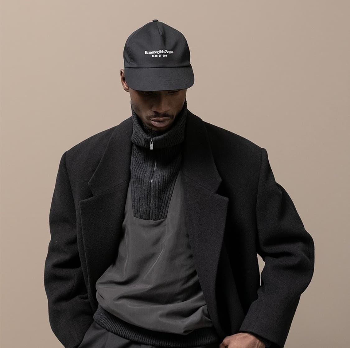 [OS] 피어 오브 갓 × 에르메네질도 제냐 코튼 베이스볼 캡 블랙 상품이미지4