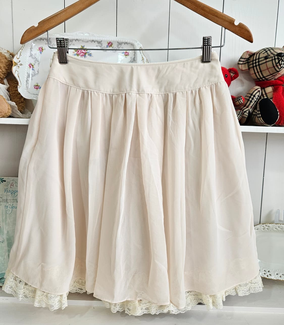 (LEST ROSE) 쉬폰 레이스 스커트 상품이미지5