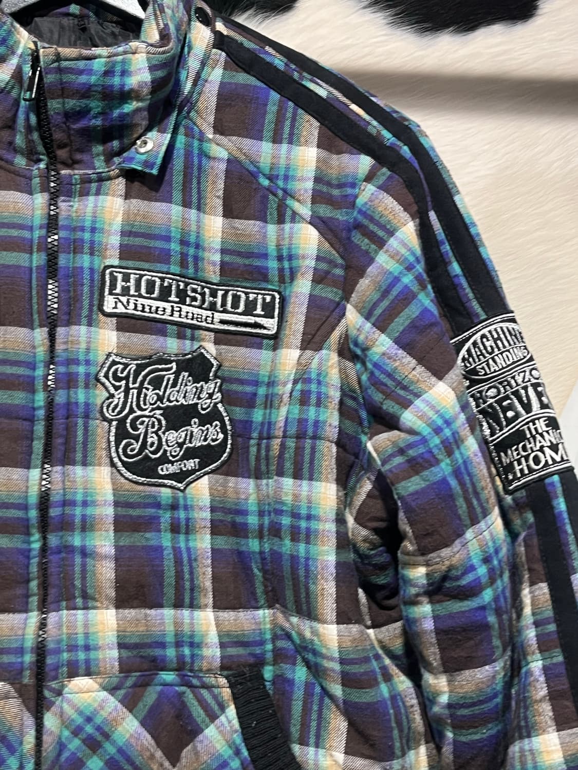 체크 투웨이 패딩 상품이미지4