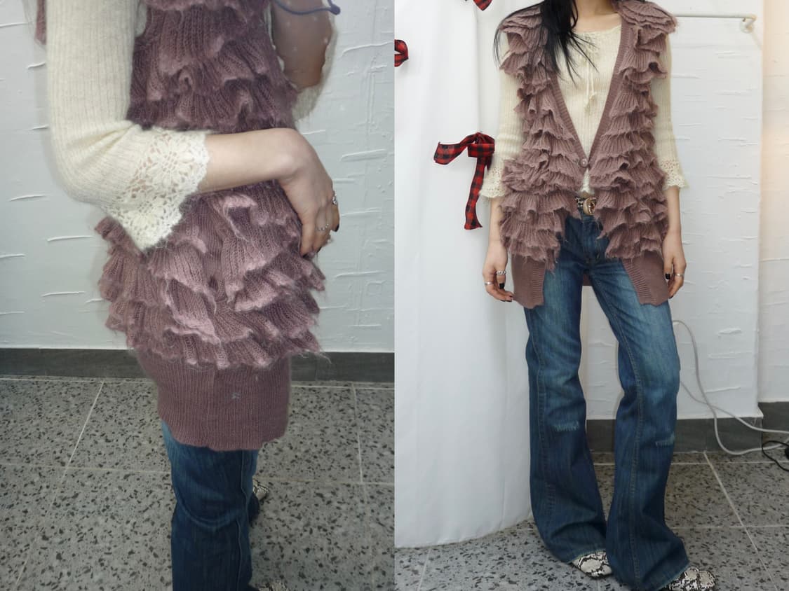 soft wave ruffle vest 상품이미지1