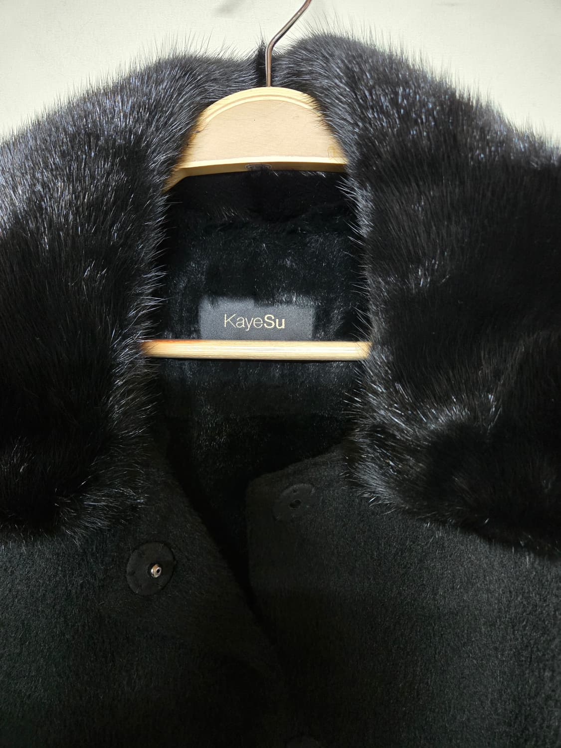 KayeSu 블랙 밍크 퍼 롱 코트77 상품이미지5