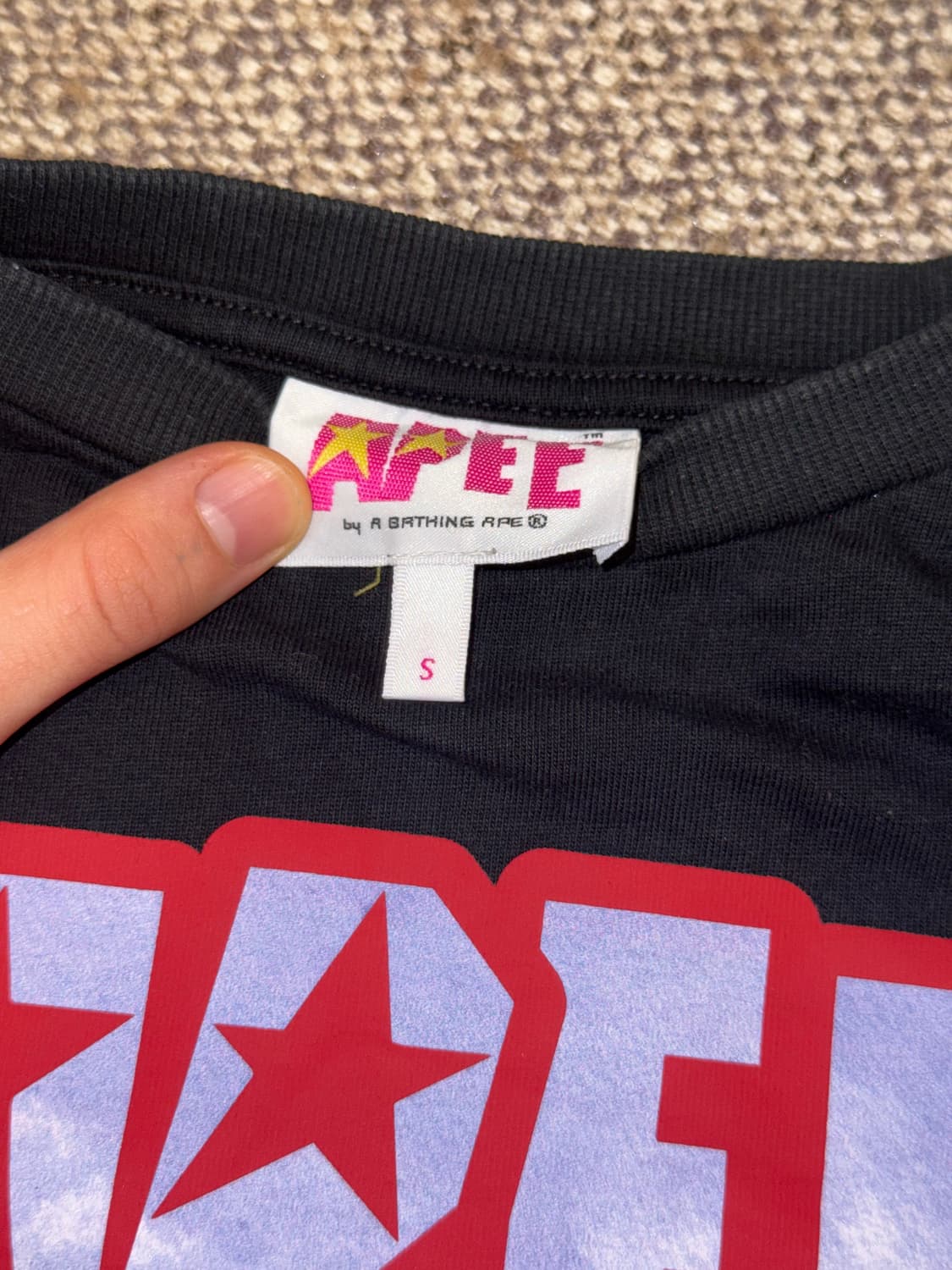 에이프 aape 크롭 반팔티 S 상품이미지1