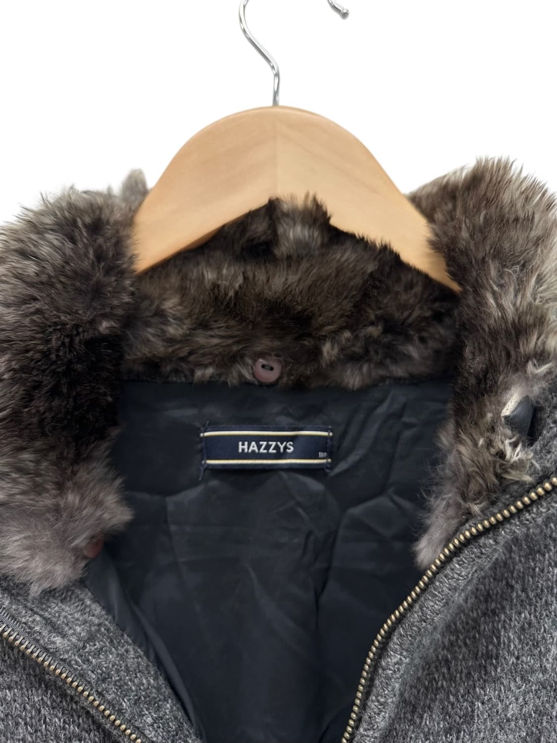 헤지스 울 니트집업 그레이 (XXL)  상품이미지4