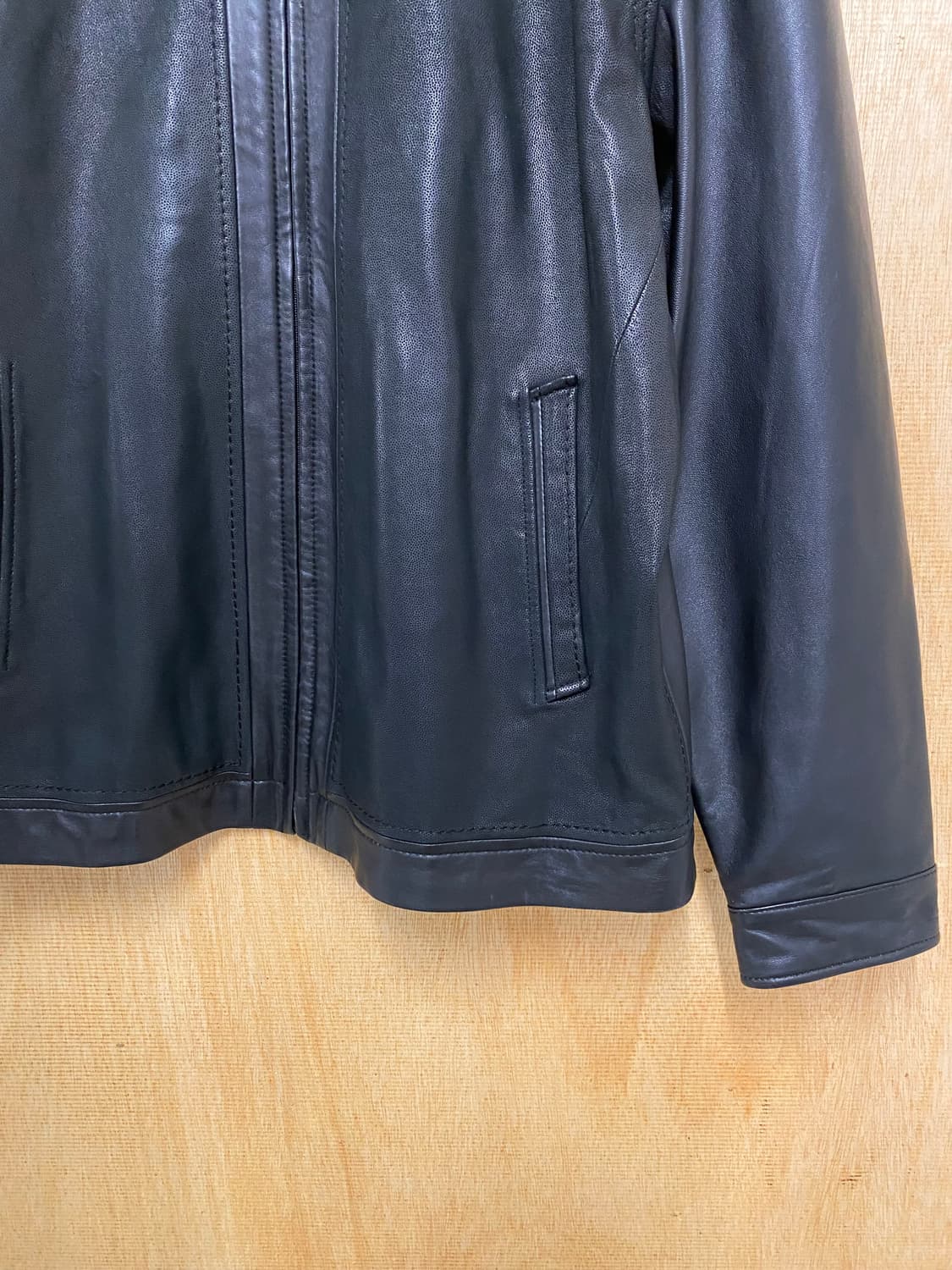 VTG minimal leather jacket 상품이미지5