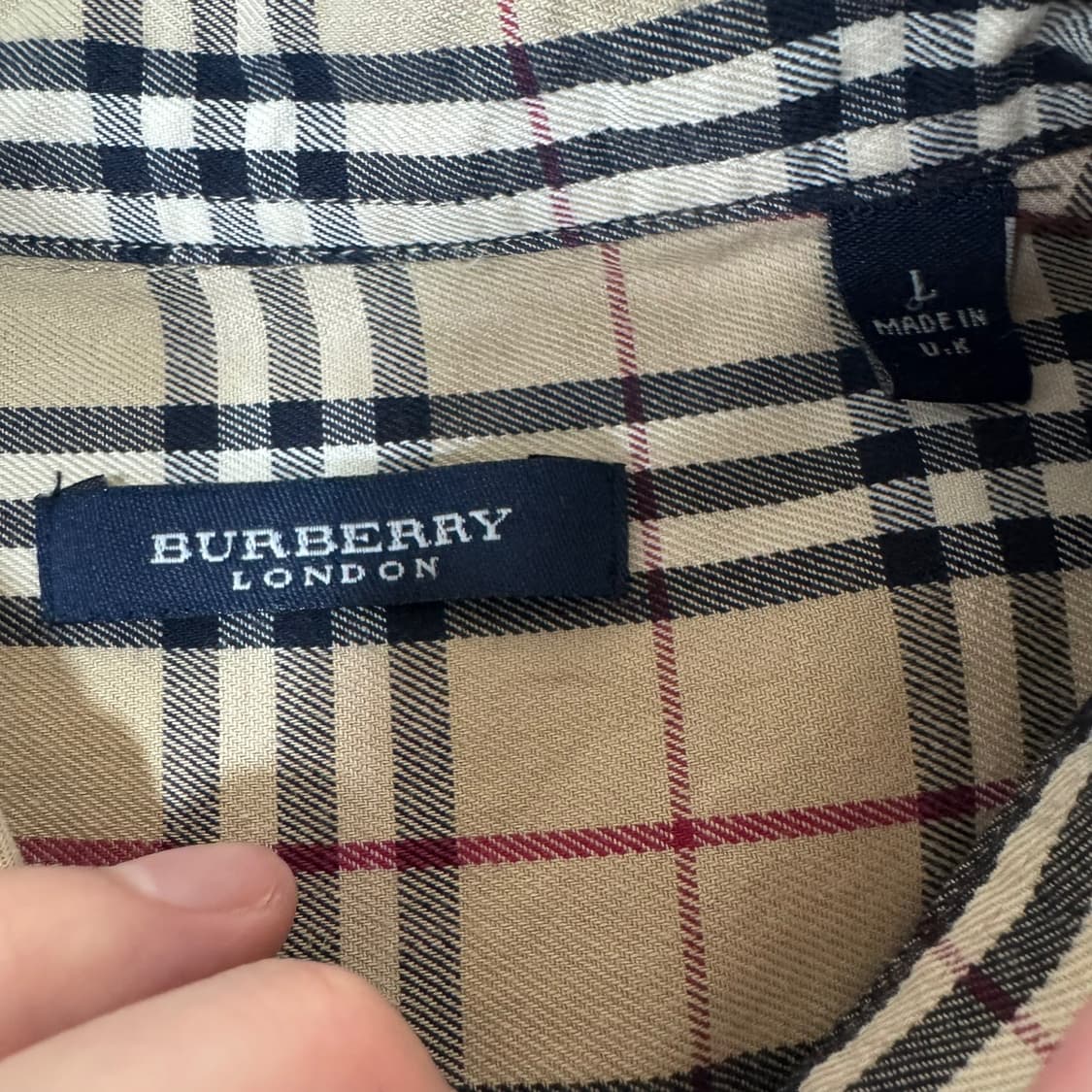정품 버버리 노바체크 베이지 셔츠 상품이미지5
