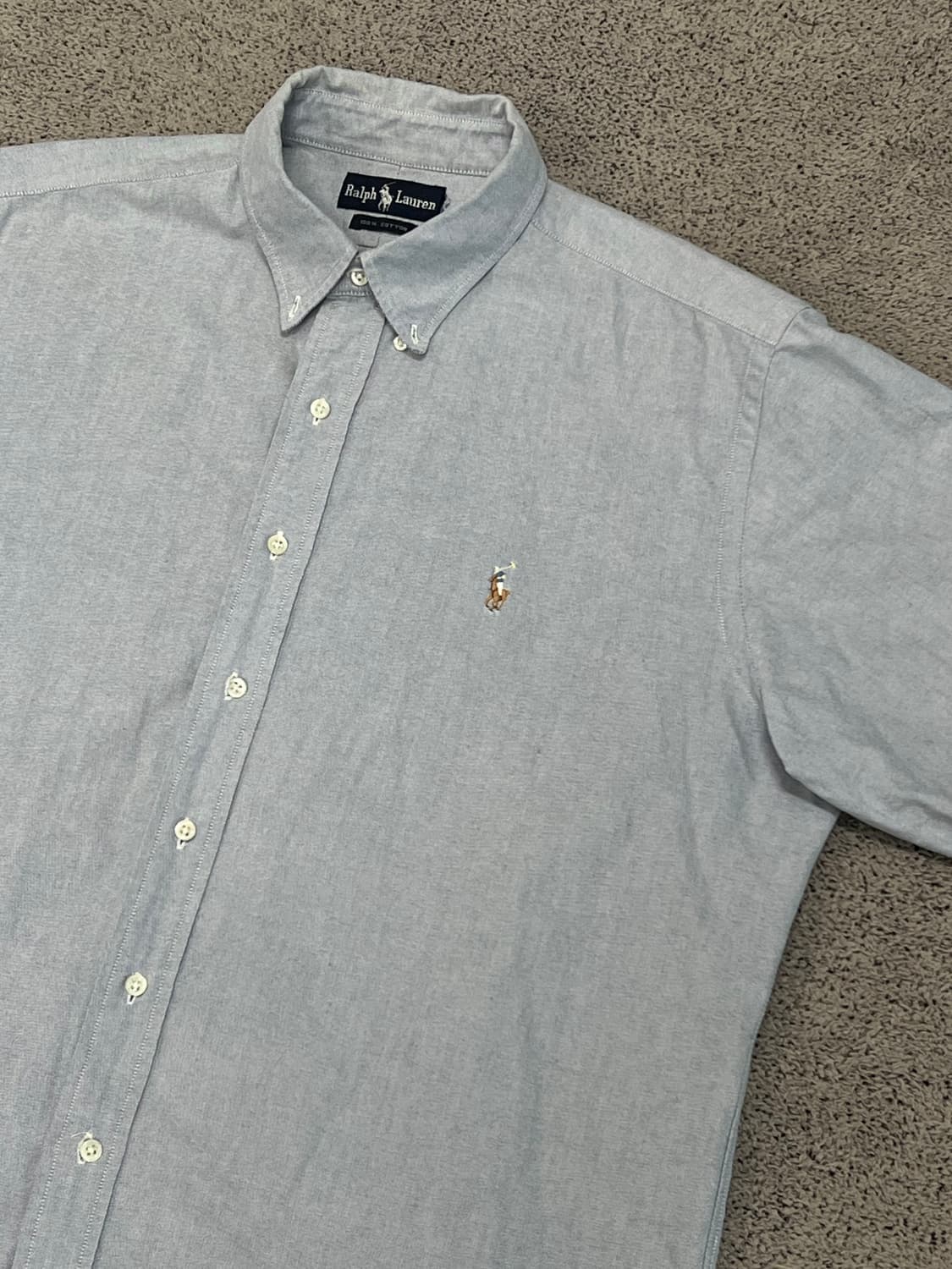 (F) 폴로 랄프로렌 솔리드 반팔 셔츠 상품이미지2