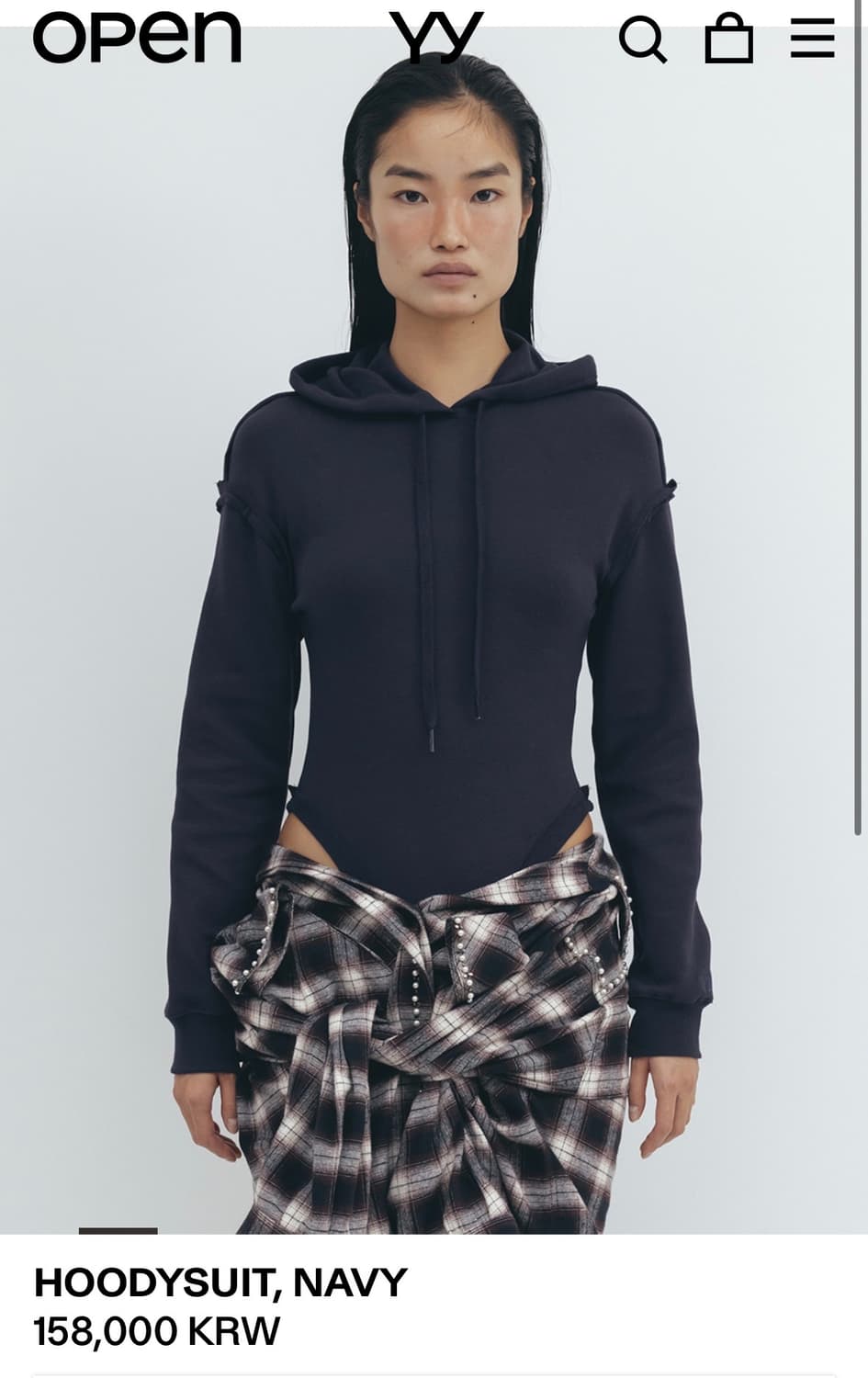 Openyy 오픈yy 후디수트 네이비 스몰 시착후 보관 새제품 상품이미지1