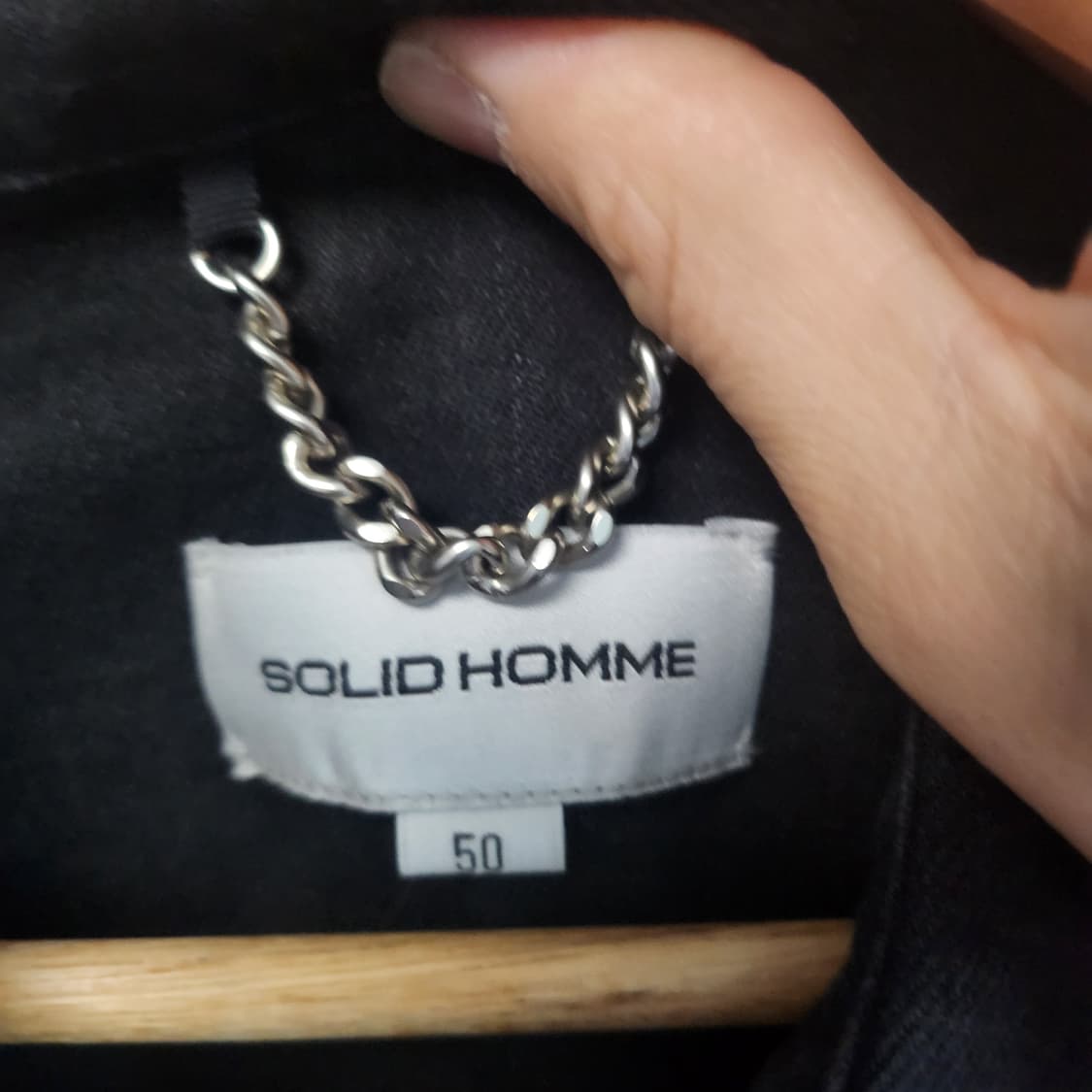 [105] 우영미 솔리드옴므 흑청 데님 자켓 셔츠 상품이미지3