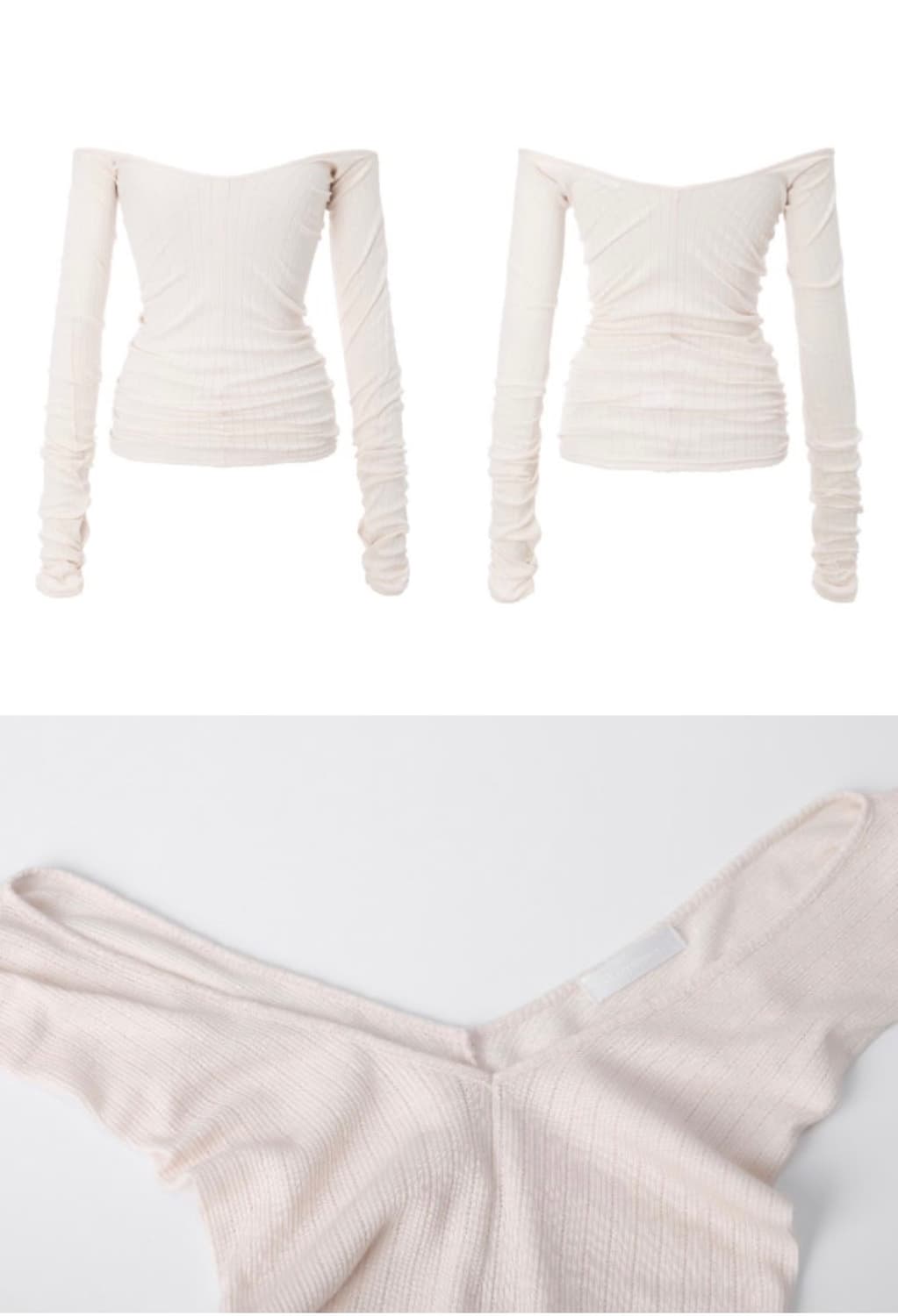 쓰리타임즈 카일리 threetimes Kaylee V 워머 티셔츠 상품이미지3