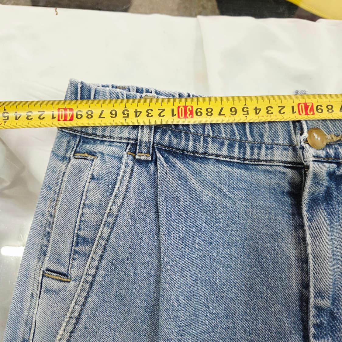 [TIME] 타임옴므  릴렉스핏 밴딩 배기 데님 팬츠 남성 32 상품이미지6