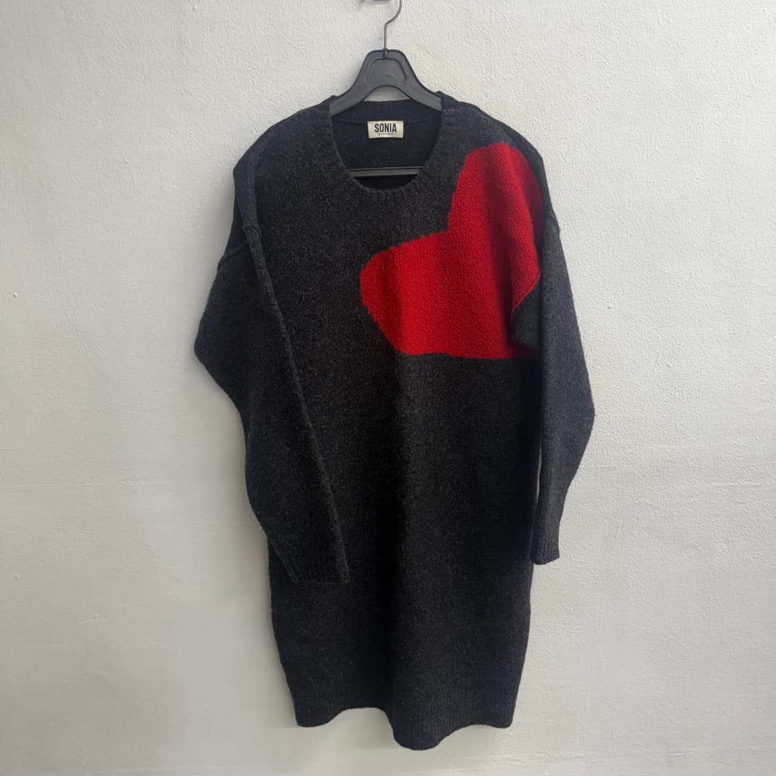 (sonia)소니아 리키엘 레드 포인트 롱 kint dress (160) 상품이미지1