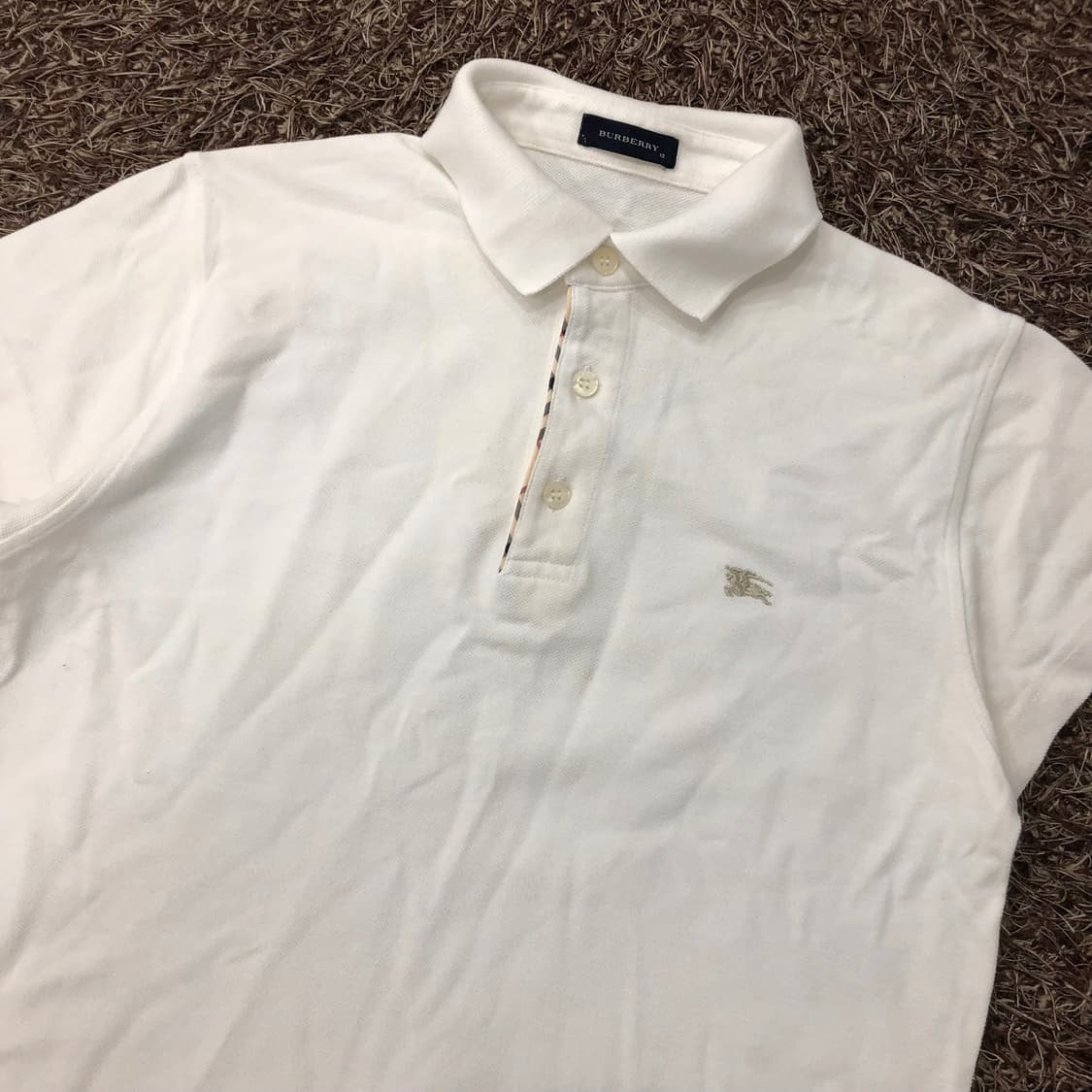 버버리 걸스 화이트 카라 티셔츠 XS 44 추천 상품이미지2