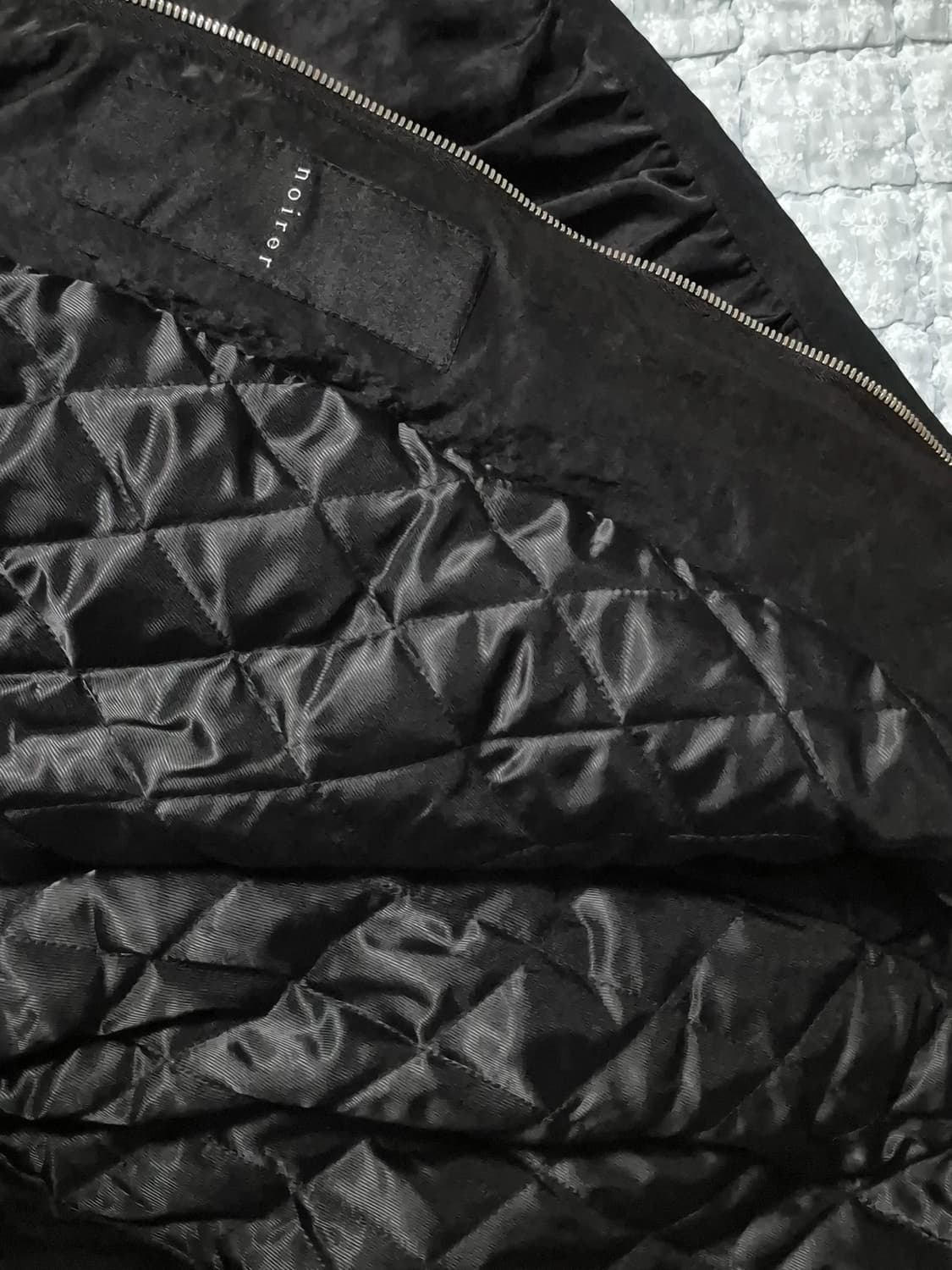 노이어 오버핏 셔링 크롭 블루종 상품이미지4