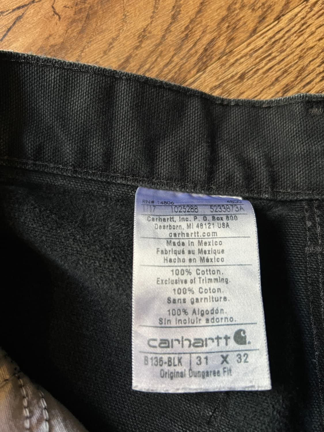 [31]칼하트 USA 빈티지 페이딩 블랙 더블니 워크 팬츠 상품이미지9