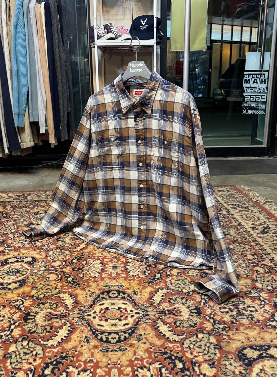 빈티지 랭글러 체크 플란넬 셔츠 XXL (602) 상품이미지1