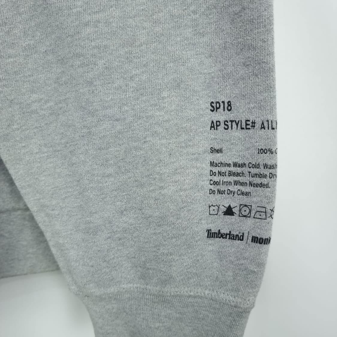 [팀버랜드 X 몽키타임] 빅로고 프린팅 오버핏 맨투맨 그레이 M19637 상품이미지6