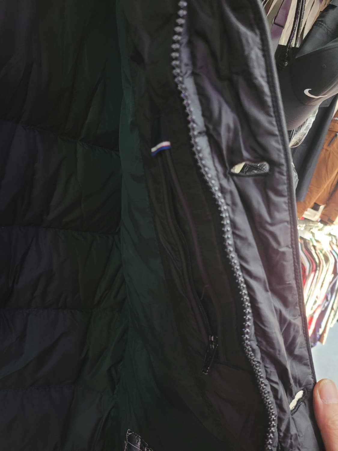 타미힐피거 블랙 패딩 점퍼 구스 다운 (후드 분리형) 상품이미지5