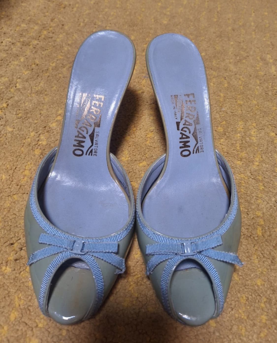 페라가모 Ferragamo 슬리퍼 블루뮬 힐 상품이미지4