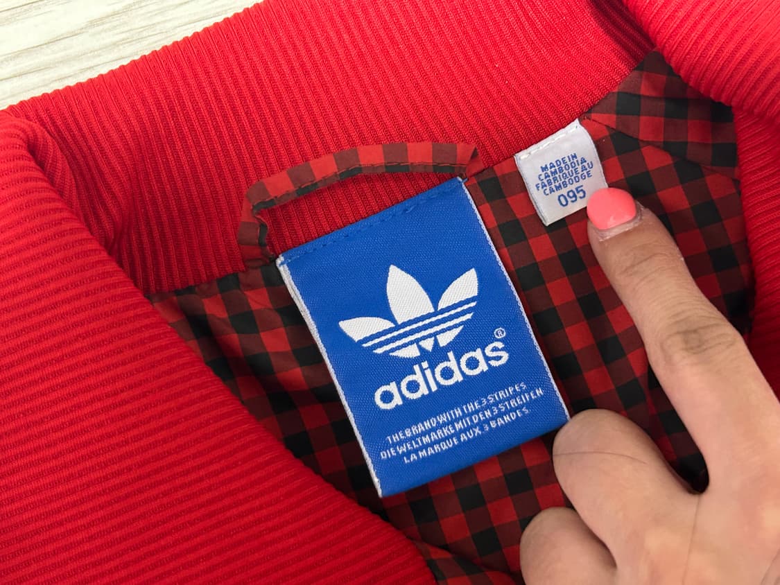 아디다스 산딸기 체크 윈드져지 파이어버드 상품이미지5