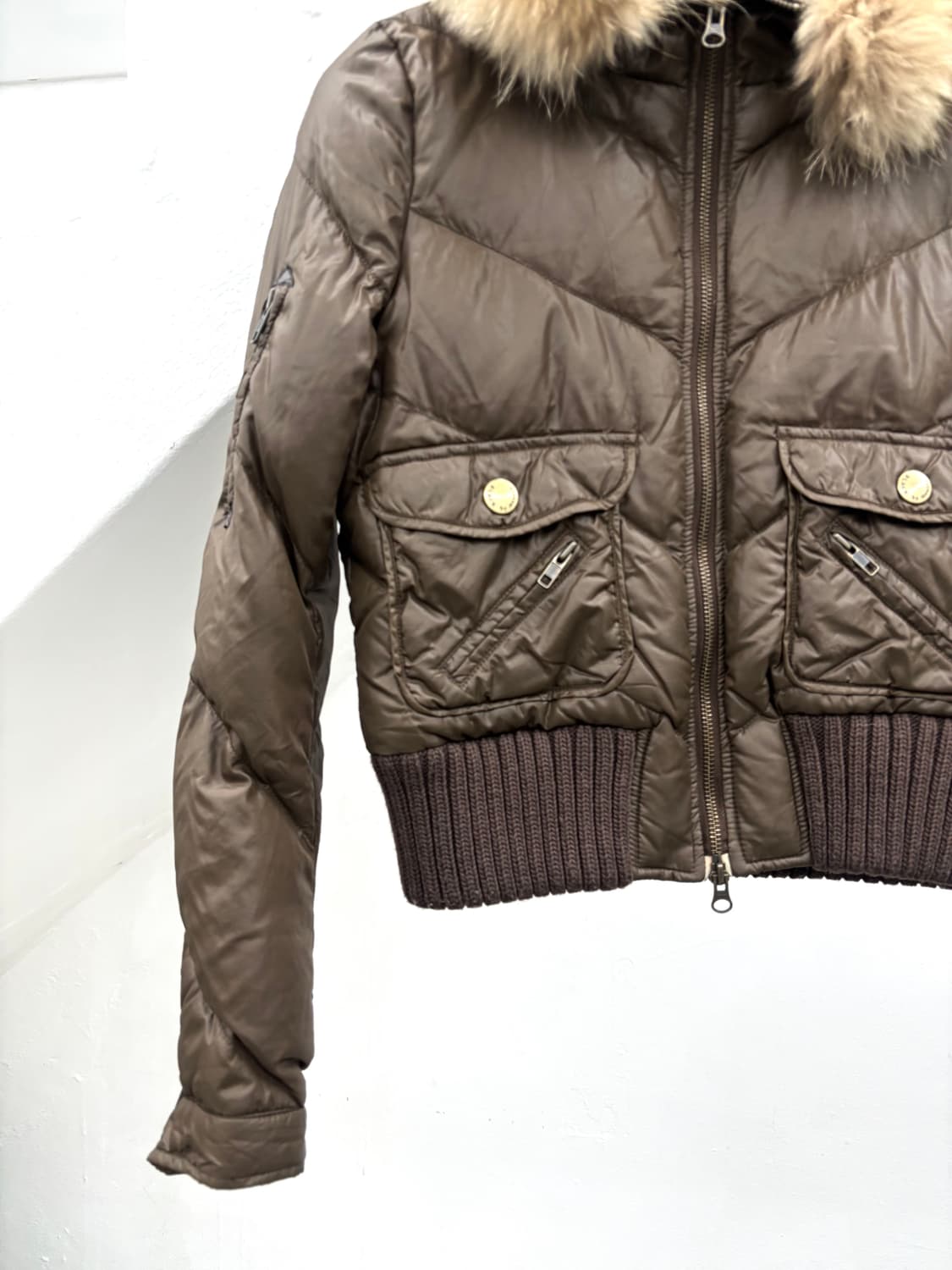 Black by Moussy fur trimmed ribbed parka 상품이미지6