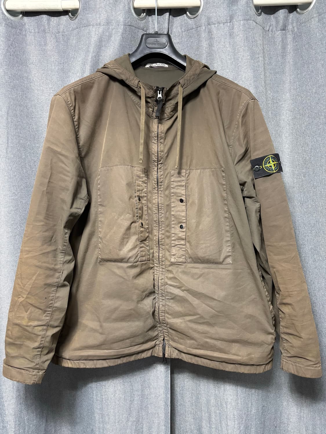 [3xl] 스톤아일랜드 수피마 코튼 자켓 다크카키 상품이미지1