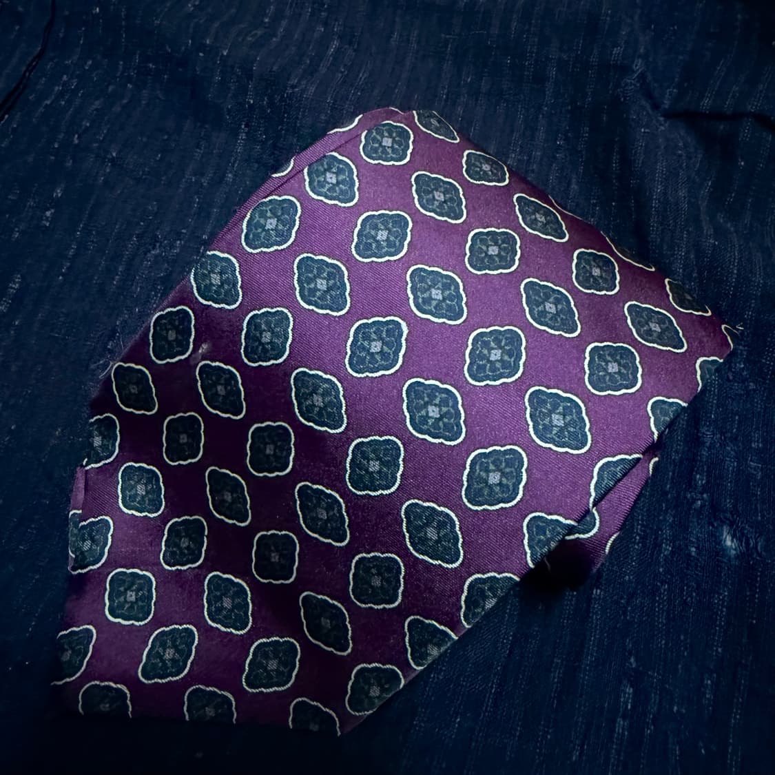 간트 플라워 패턴 실크 타이 상품이미지2