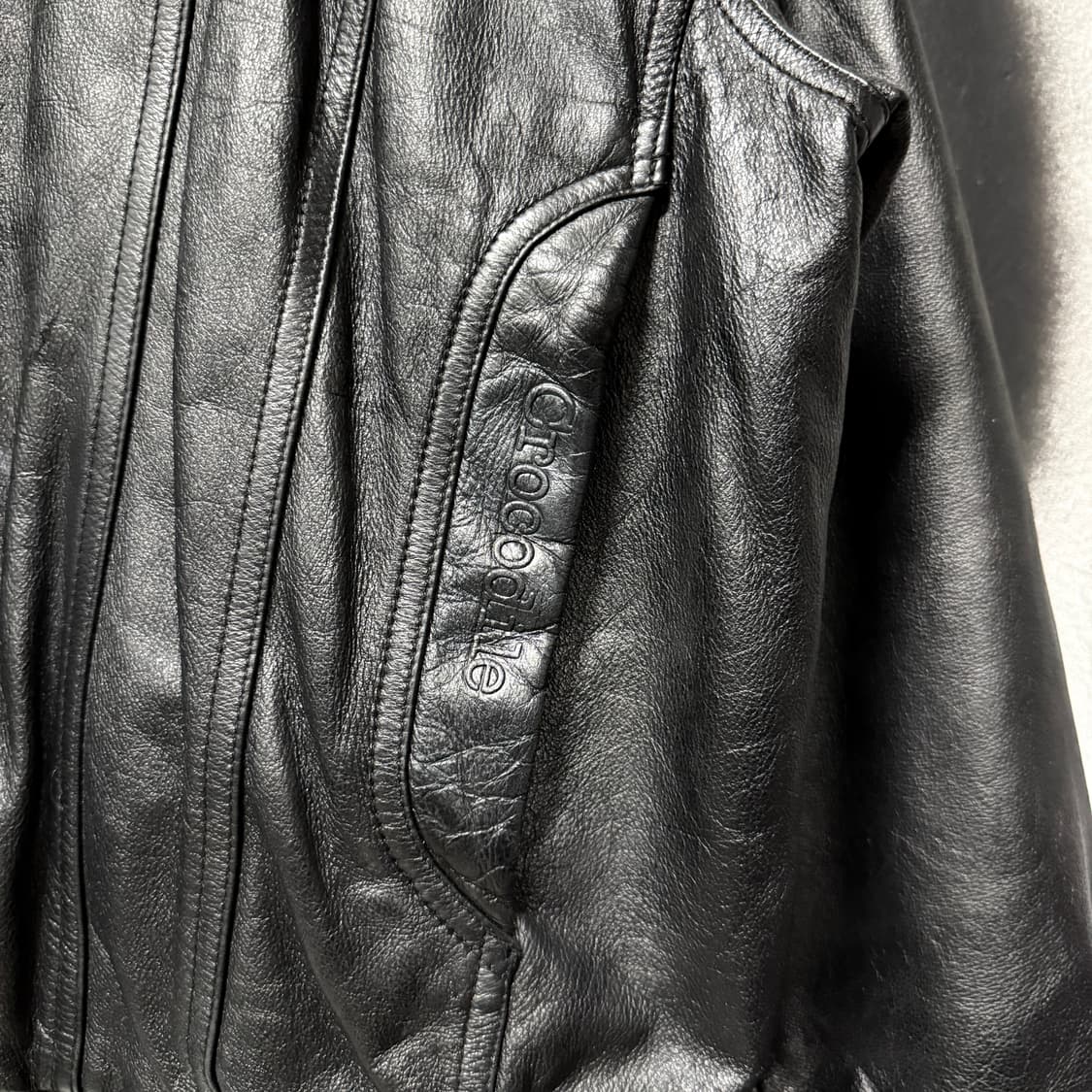 크로커다일 100% 쉽스킨 양가죽 리얼레더 A2 봄버 자켓 상품이미지5