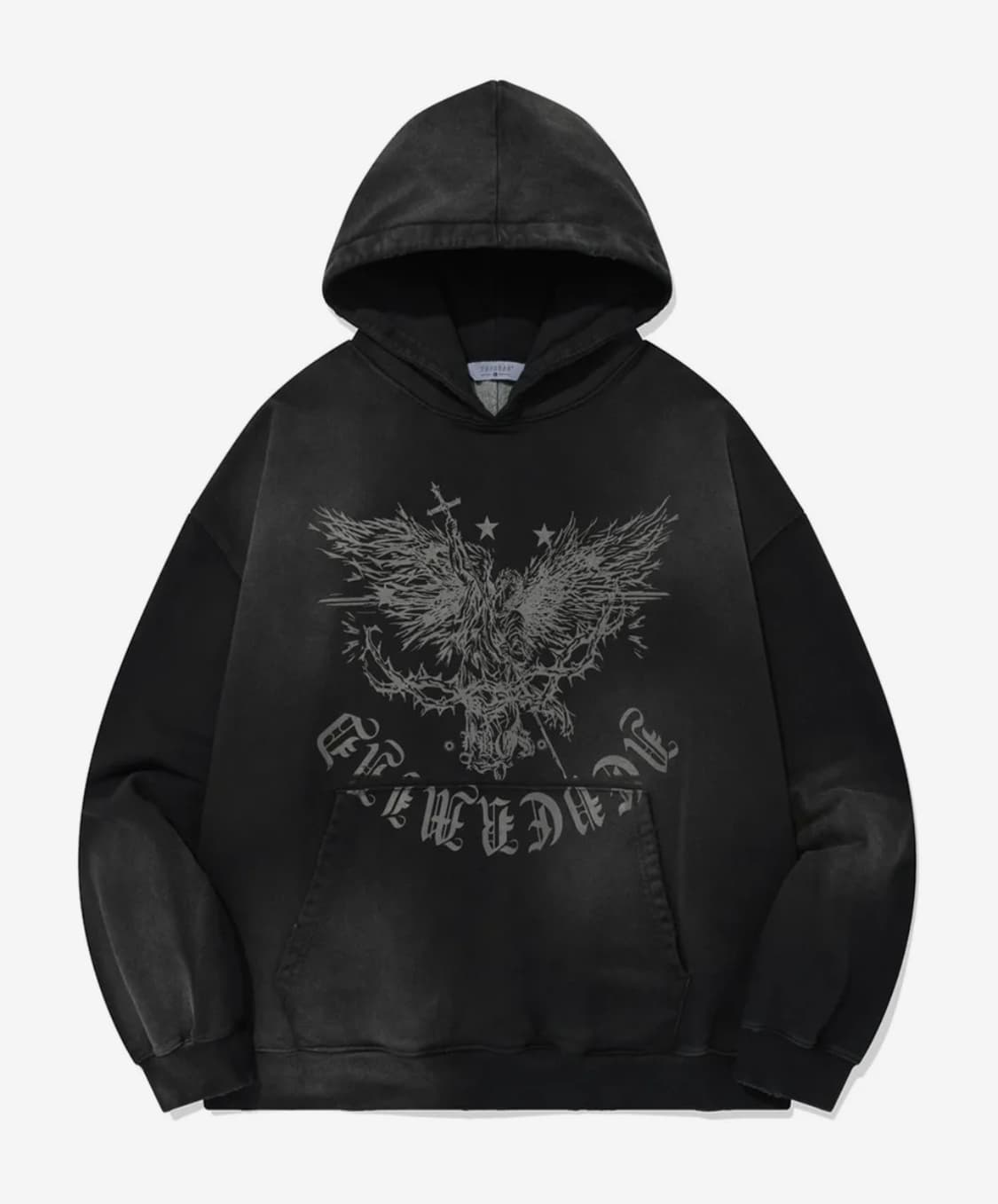 포스333 오버핏 워싱 후드티 상품이미지1