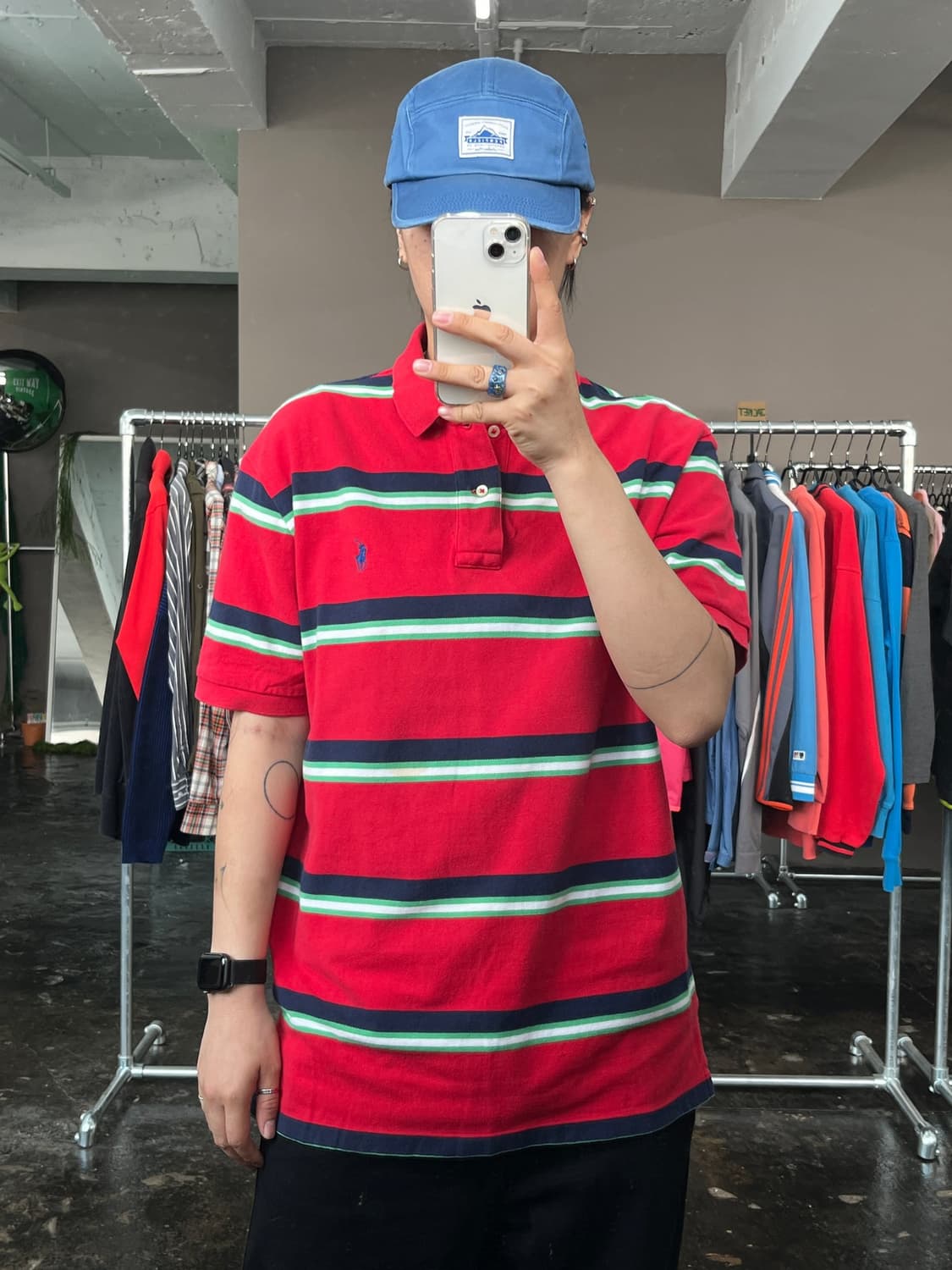 폴로 랄프로렌 스트라이프 카라 반팔 티셔츠 상품이미지2