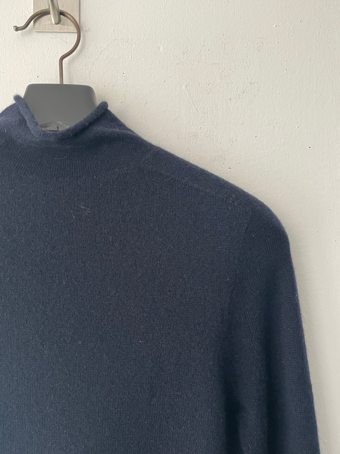 (토이오) 이태리 까리아지 캐시미어100 싱글 하이넥 롱 슬리브 홀가먼트 상품이미지6