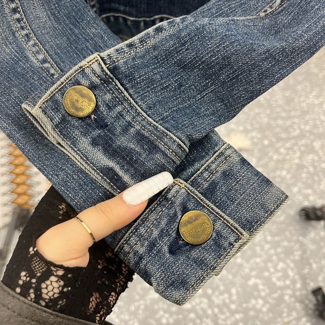 리바이스 레드탭 올드스쿨 Y2K 대장급 딱붙핏 데님자켓 M C10814 상품이미지7