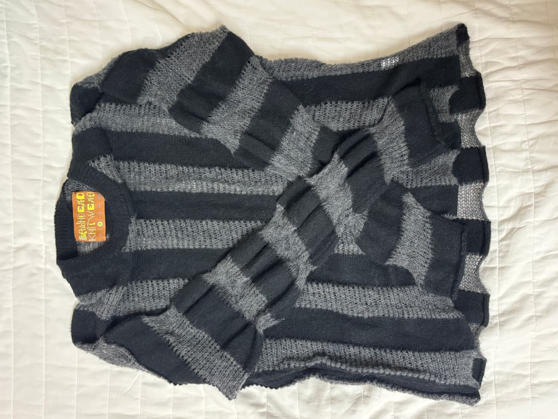 브레인데드 Fuzzy Threadbare Sweater In Black 상품이미지4