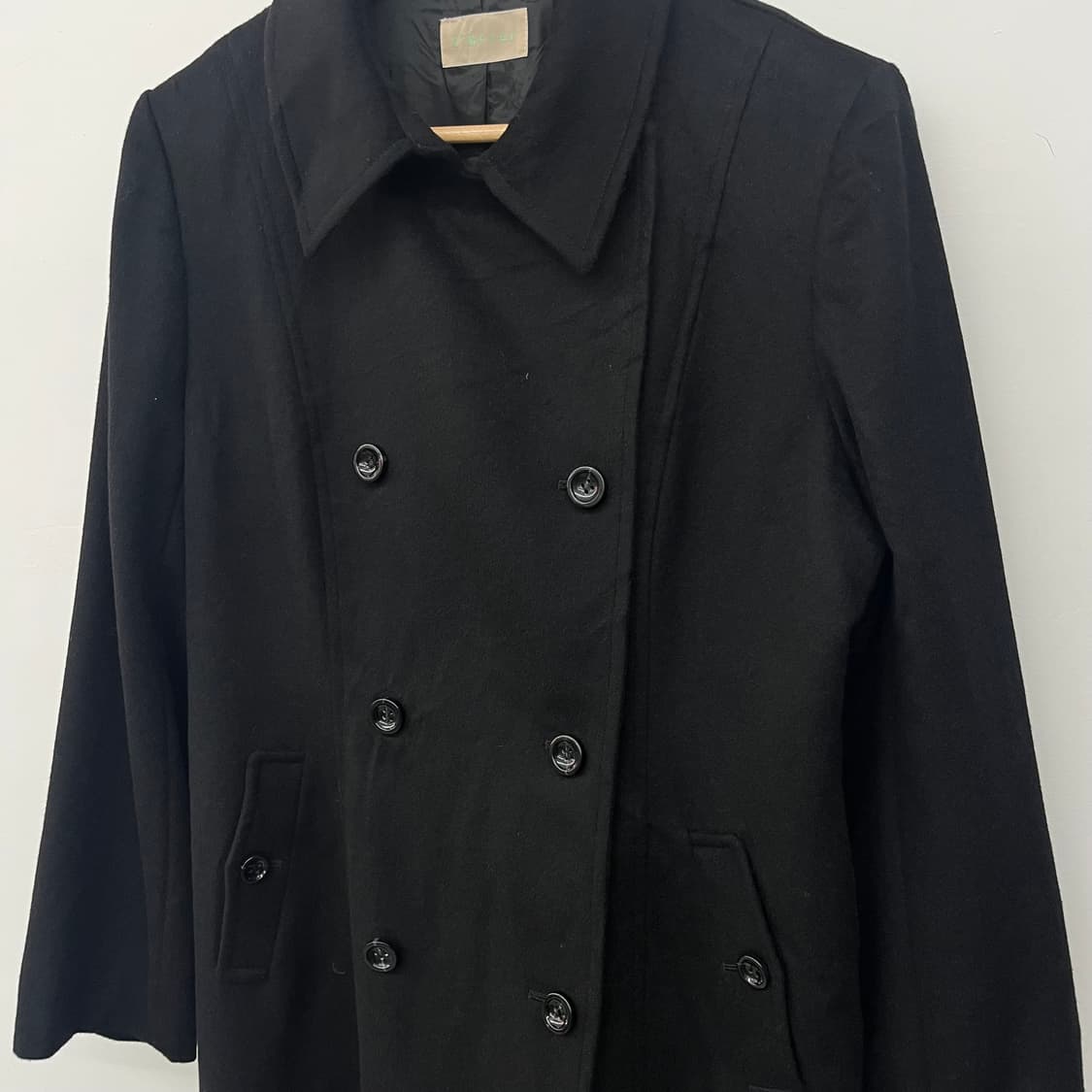 캐시미어100 더블 버튼 롱 코트 여m 상품이미지3