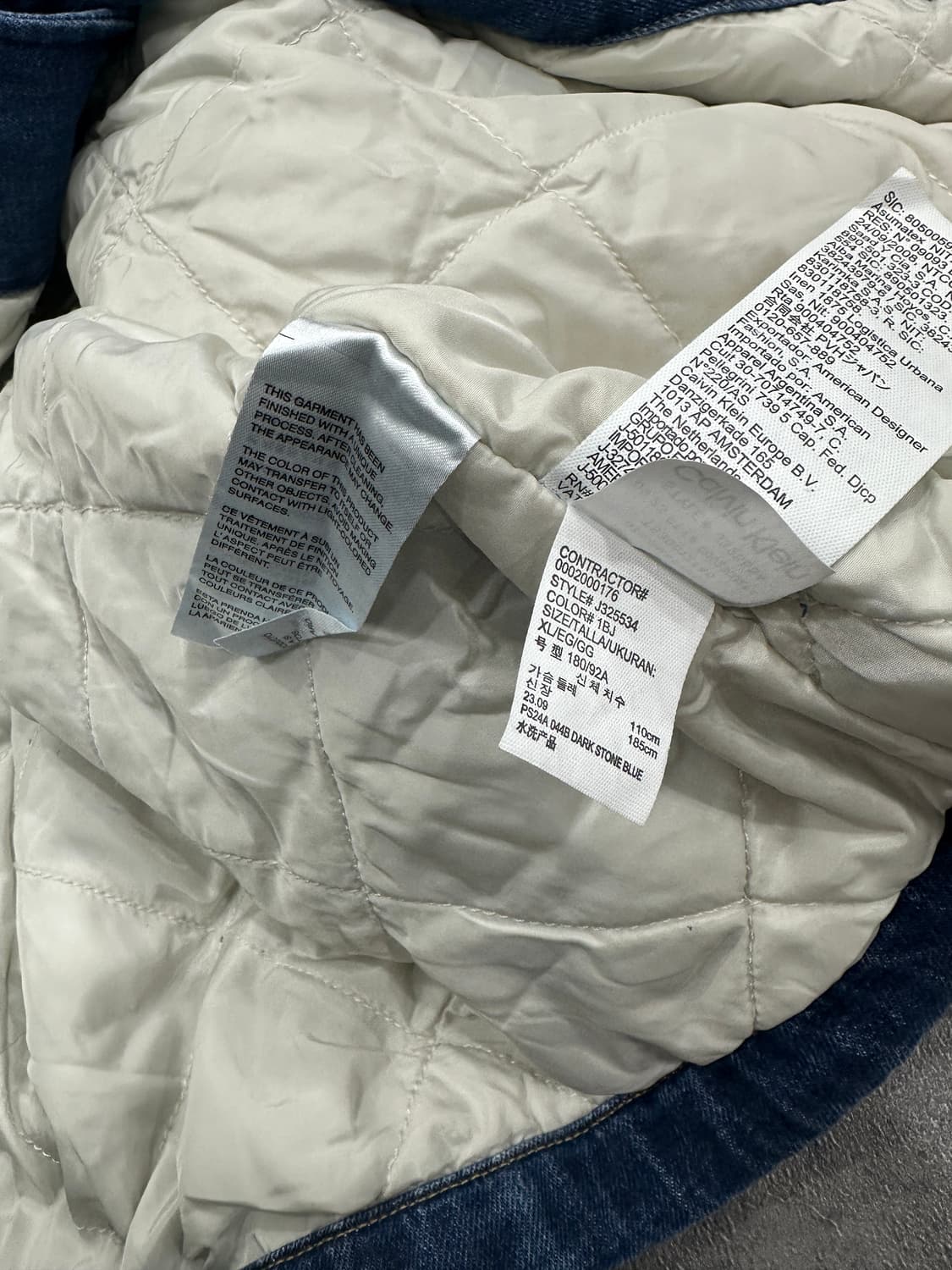 캘빈클라인 누빔 데님 자켓 빅사이즈 상품이미지8