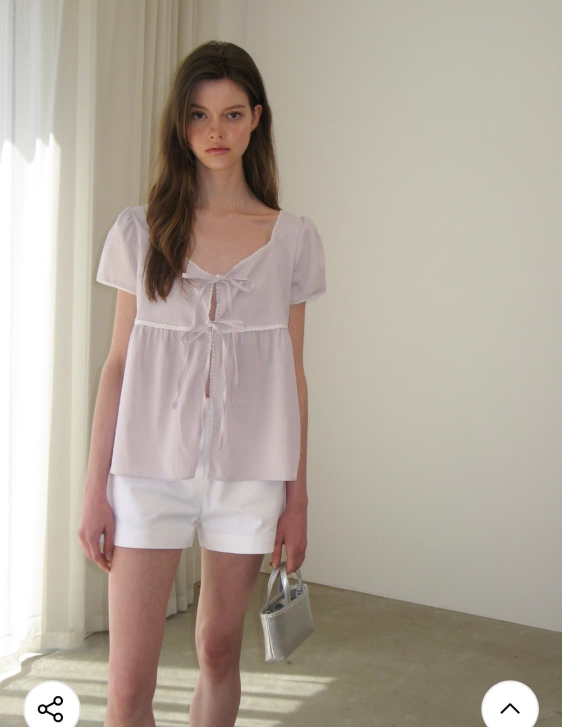 썸웨어버터 Sol 리본 블라우스 라벤더 상품이미지2