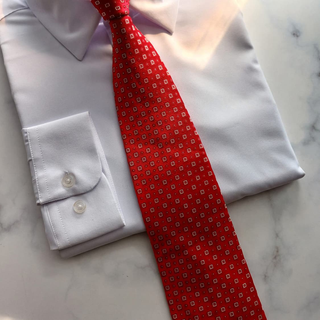 니나리치 실크 레드 패턴 넥타이 9.6cm A등급 A18641
 상품이미지5