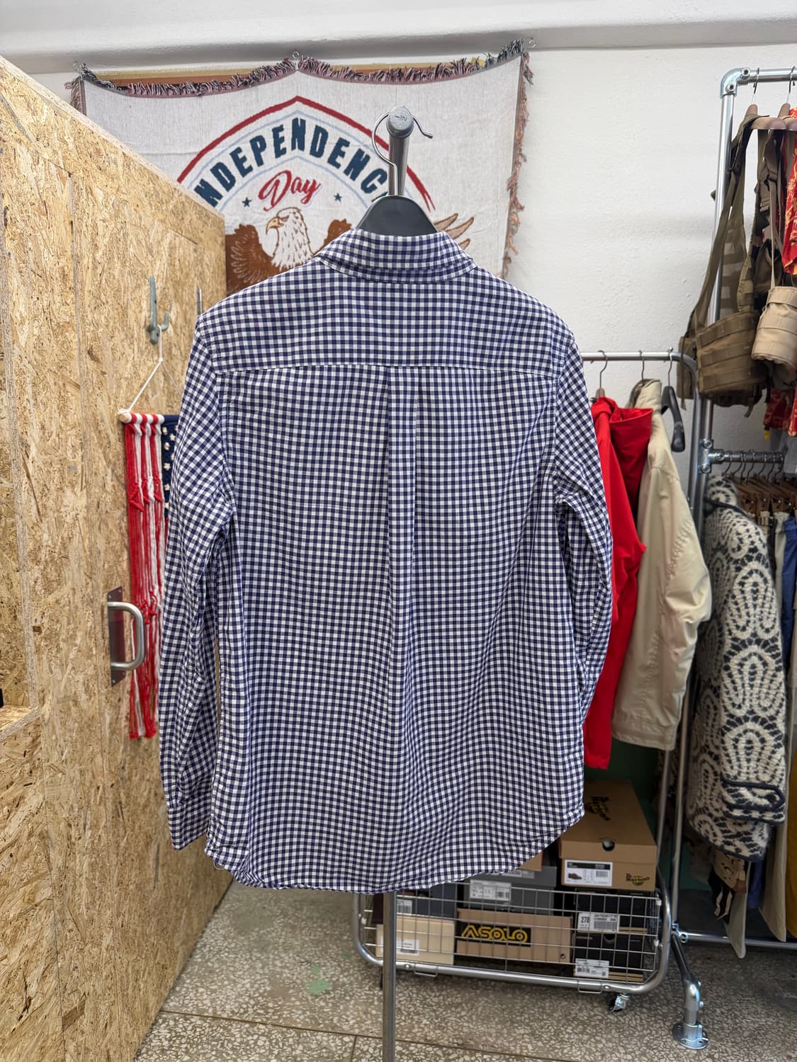 랄프로렌 깅엄 체크 셔츠 퍼플 상품이미지5