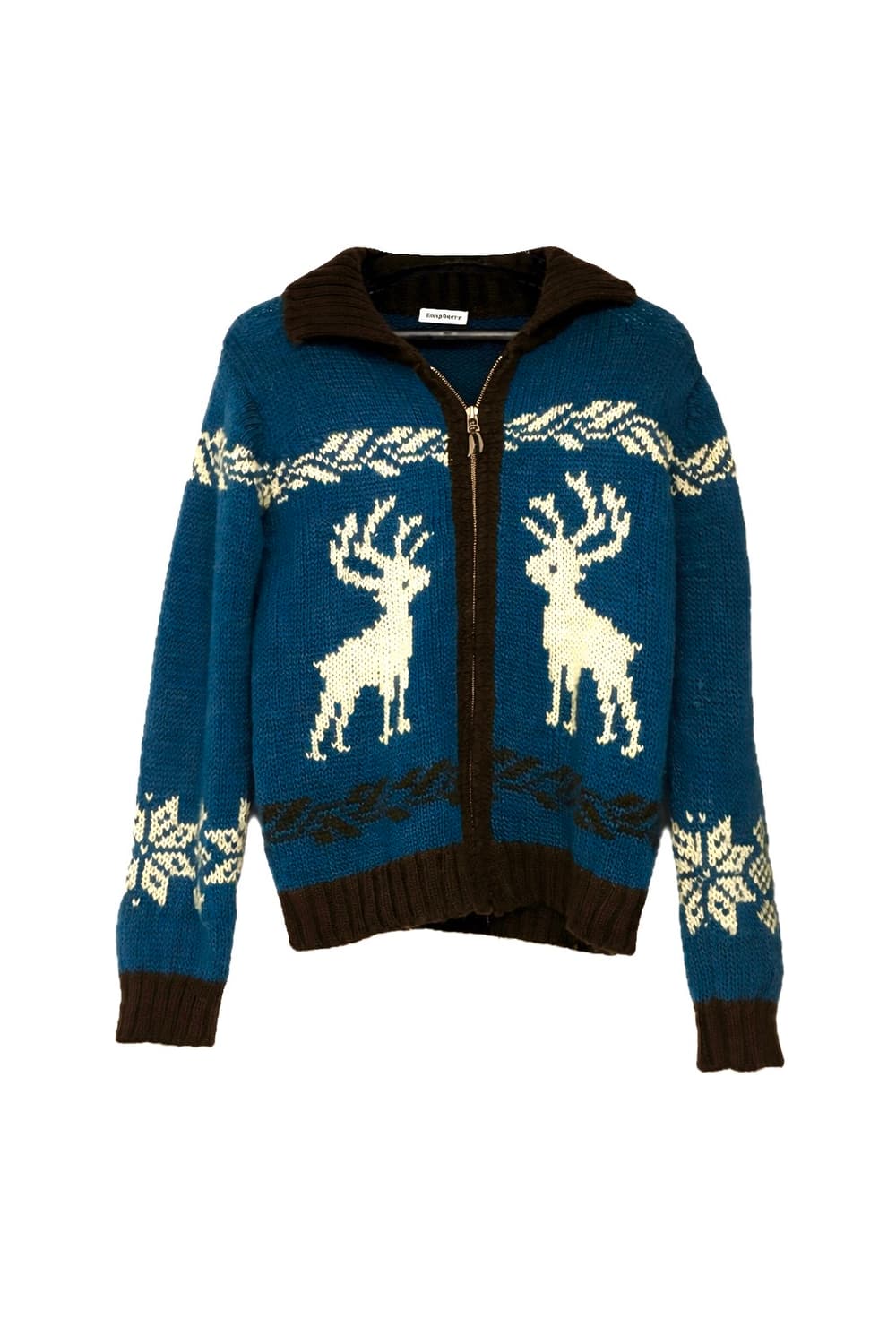 빈티지 패턴 니트집업  상품이미지1