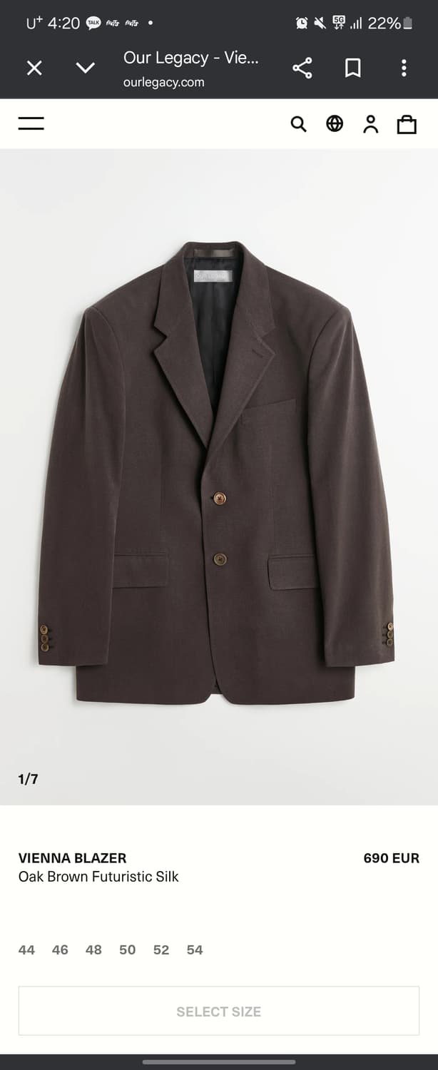 아워레가시 vienna blazer 상품이미지1