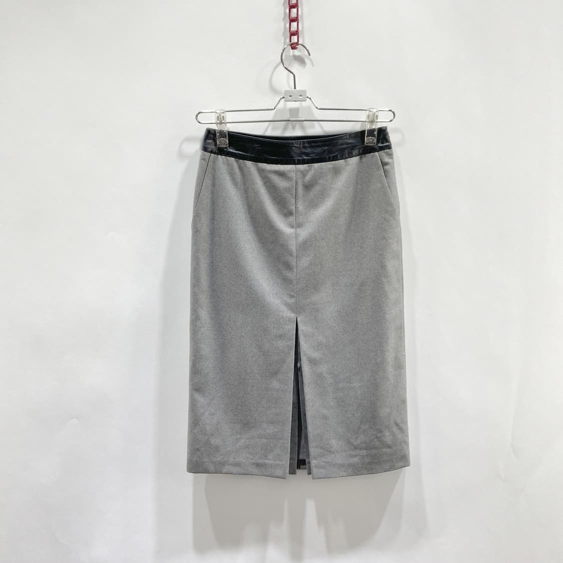 미샤 여성 순모 미디스커트 그레이 25 상품이미지1