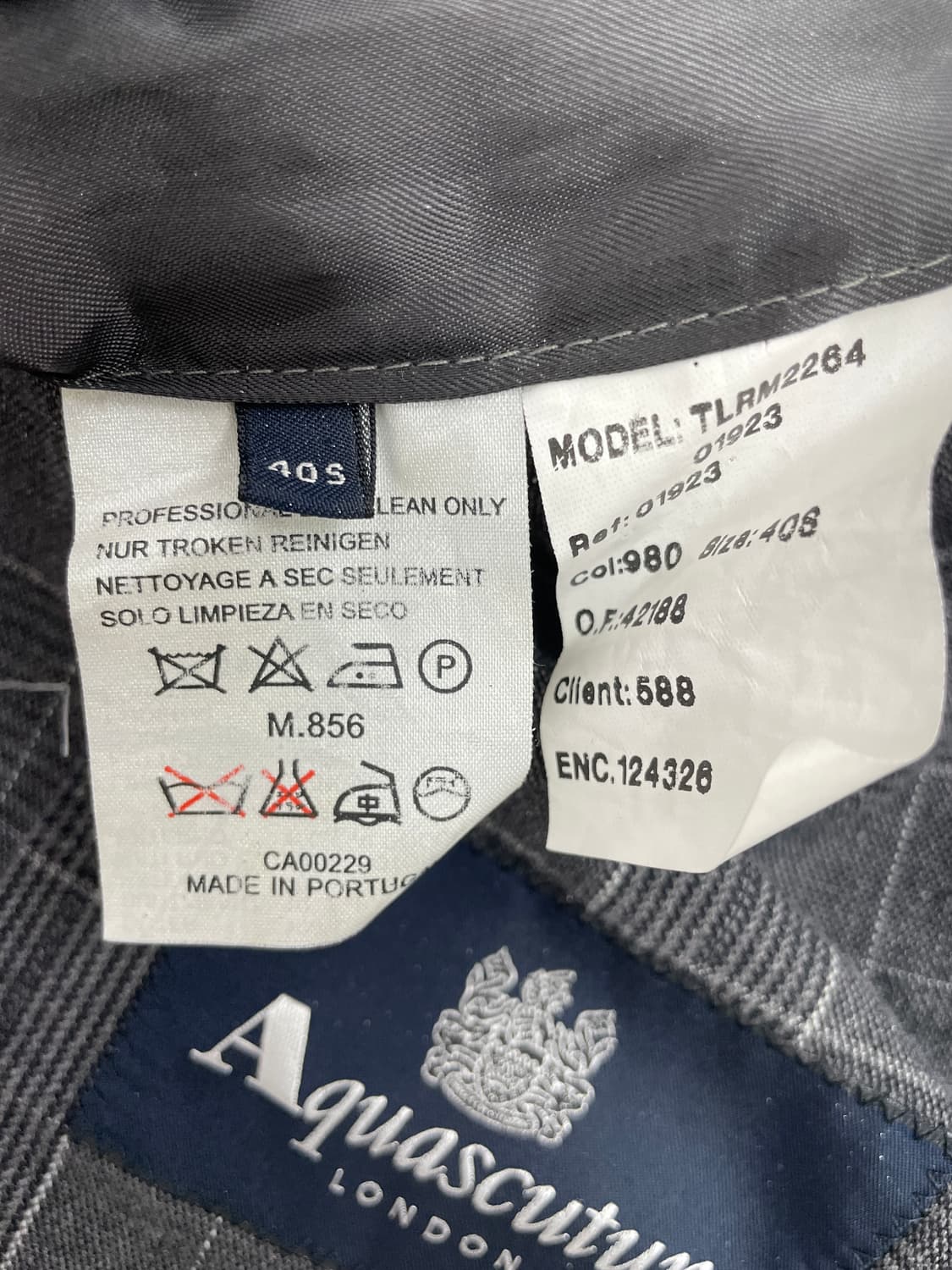 아쿠아스큐텀 글렌체크 블레이저 자켓 상품이미지5