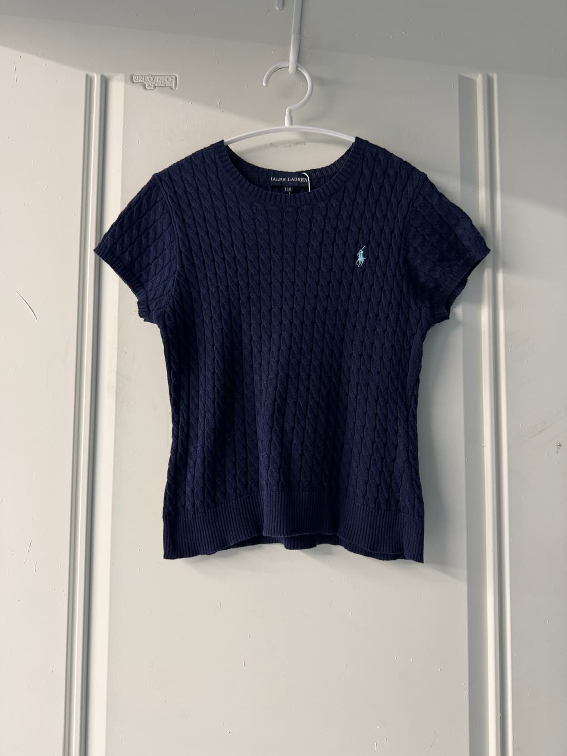 폴로 랄프로렌 네이비 케이블 반팔니트 상품이미지4