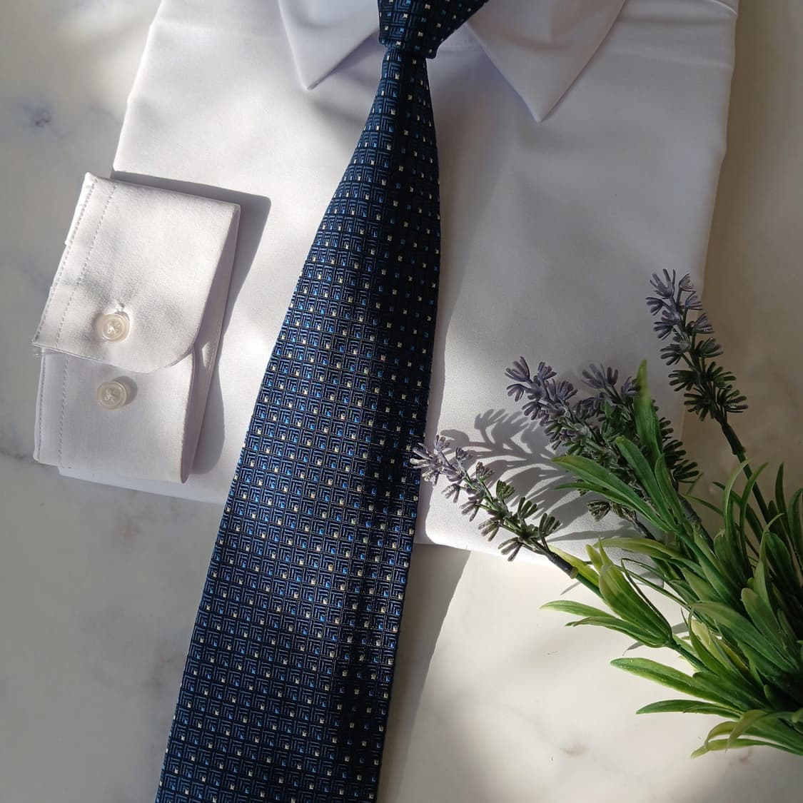 에르메네질도 제냐 자카드 패턴 넥타이 9.5cm A+등급 A19719 상품이미지3