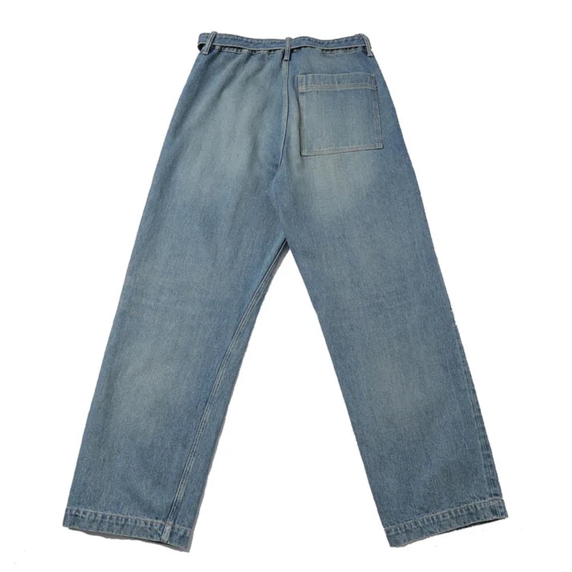 Yoko Sakamoto 요코 사카모토- 벨티드 트라우저 페이드 인디고 상품이미지2