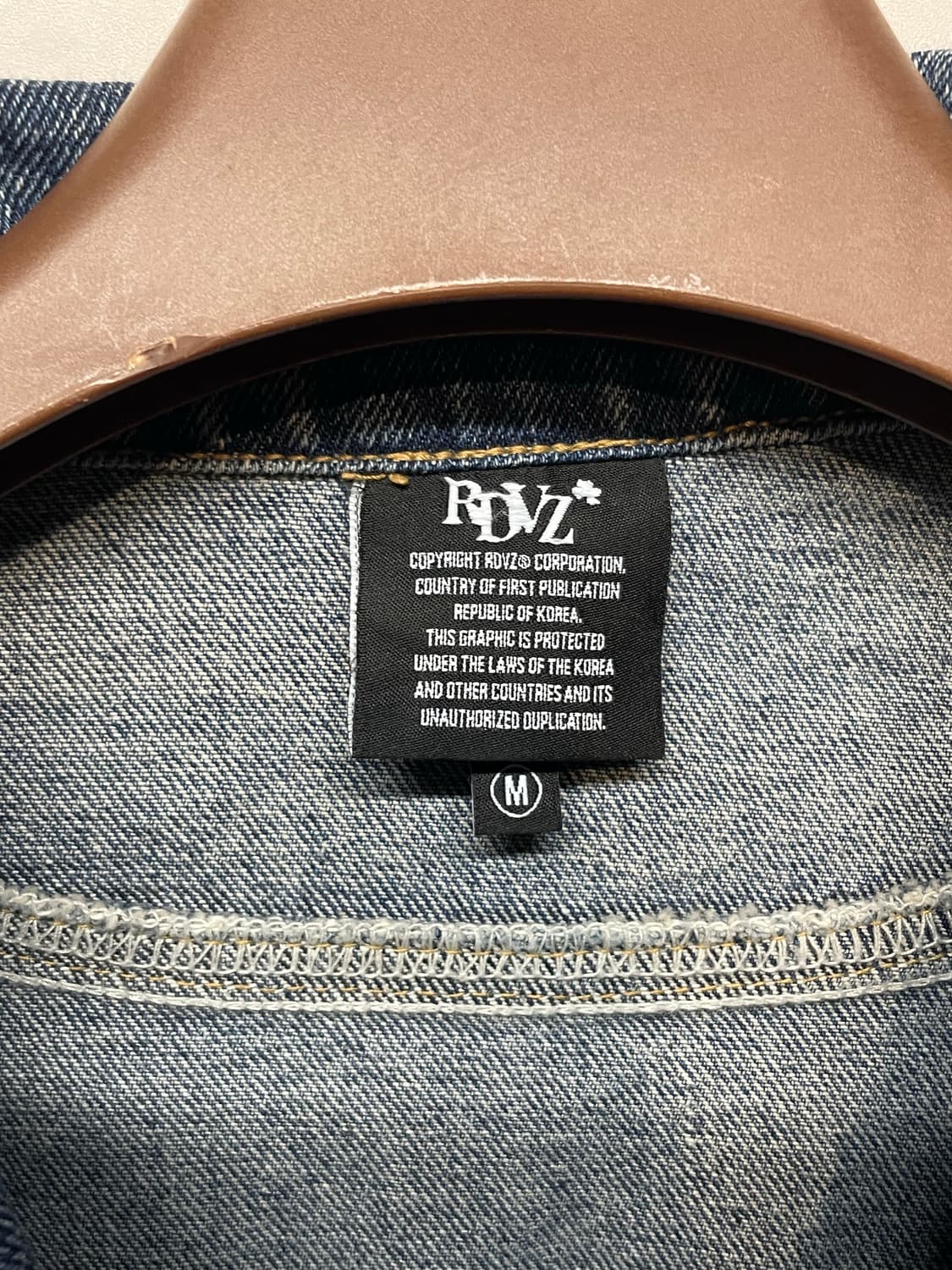 RDVZ 빈티지 워싱 데님 집업 자켓 상품이미지5