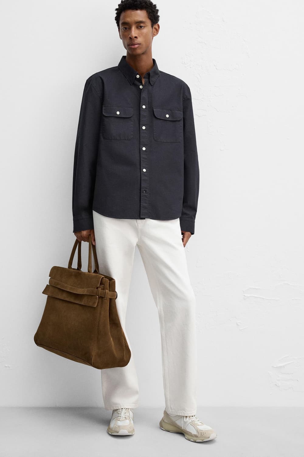 자라 오리진스 Origins 레더 핸드백 브라운 상품이미지4