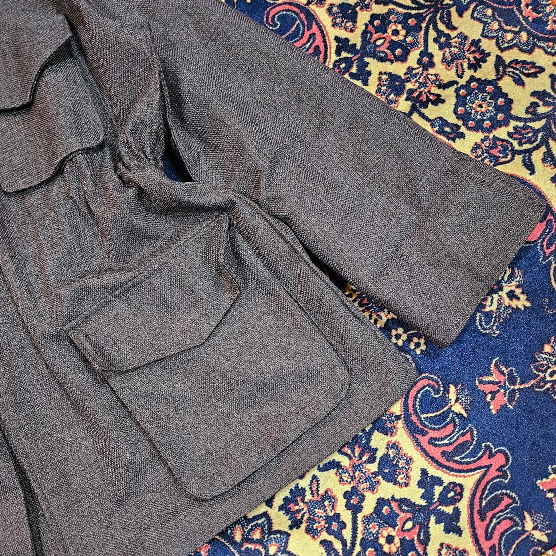 가먼츠 도큐먼트 하이넥 라인 버튼 사파리 포멀 자켓 Free 상품이미지5