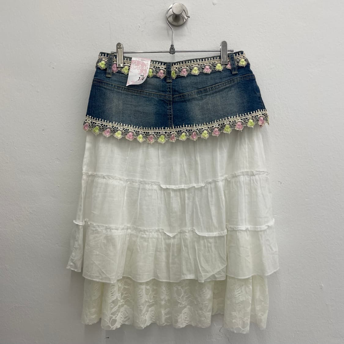 crochet denim waist skirt 상품이미지4